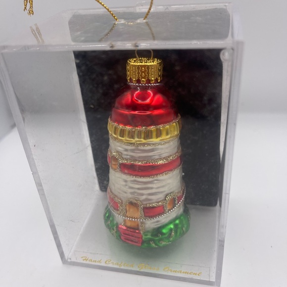 Lighthouse Glass Blown Ornament - Picture 1 of 3